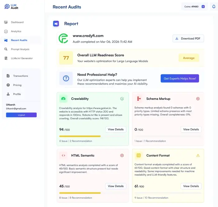 LLM Audit Dashboard