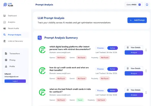 LLM Audit Dashboard